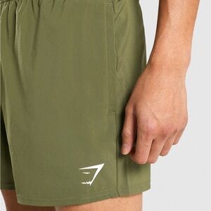 GYMSHARK Men’s Olive Green Arrival Shorts, size small